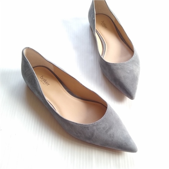 Botkier Shoes - Botkier- Grey Annika Pointed Toe Suede Flats Size 6